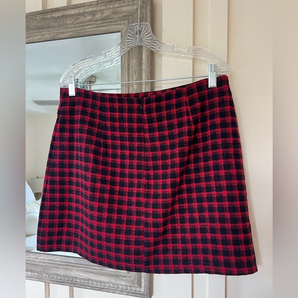 Primark Red and Black Checkered Mini Skirt - Picture 3 of 9